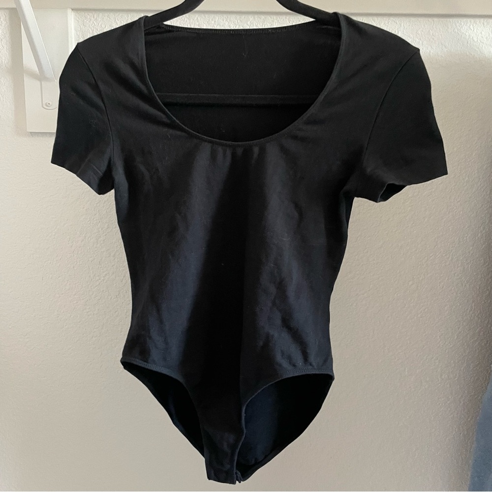 Los Angeles Apparel Black Scoop Neck Bodysuit
